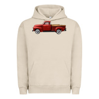 Pigment French Oak western red truck right side view Urban Hoodie - FaDigitalArtStudio