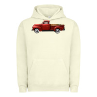 Pigment Pistachio western red truck right side view Urban Hoodie - FaDigitalArtStudio
