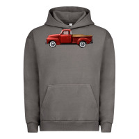 Pigment Tornado western red truck right side view Urban Hoodie - FaDigitalArtStudio