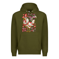 Army Green i see you chicken me out Premium Hoodie - RacoonDesign