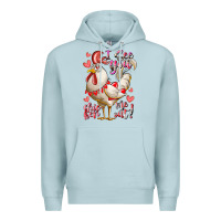 Blue Mist i see you chicken me out Premium Hoodie - RacoonDesign
