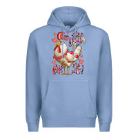 Colony Blue i see you chicken me out Premium Hoodie - RacoonDesign