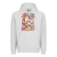 Dove Grey i see you chicken me out Premium Hoodie - RacoonDesign