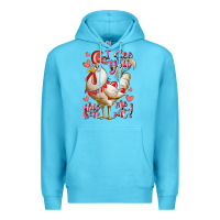 Ocean Blue i see you chicken me out Premium Hoodie - RacoonDesign