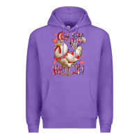Purple i see you chicken me out Premium Hoodie - RacoonDesign