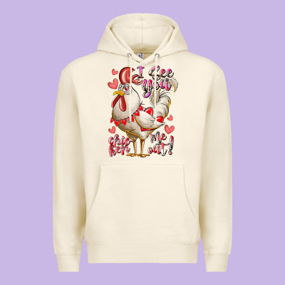 I See You Chicken Me Out Premium Hoodie Designed By Racoondesign