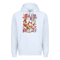 White i see you chicken me out Premium Hoodie - RacoonDesign