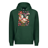 Sports Green i see you chicken me out Premium Hoodie - RacoonDesign