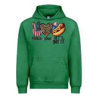 Emerald peace love let's get it Urban Hoodie - CowhideDigitalArt