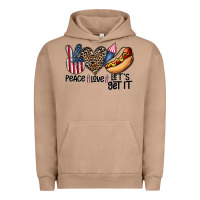 Pigment Burro peace love let's get it Urban Hoodie - CowhideDigitalArt