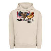 Pigment French Oak peace love let's get it Urban Hoodie - CowhideDigitalArt