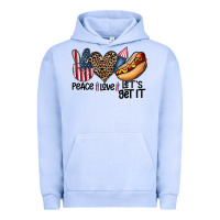 Pigment Grape Ice peace love let's get it Urban Hoodie - CowhideDigitalArt