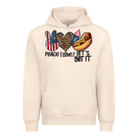 Sandshell peace love let's get it Urban Hoodie - CowhideDigitalArt