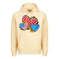 Pina Colada usa flag hearts with sunflower Premium Hoodie - HRA Design Shop