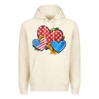 Tofu usa flag hearts with sunflower Premium Hoodie - HRA Design Shop