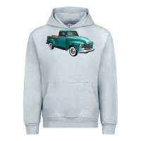 Heather Grey western truck 34 view Urban Hoodie - FaDigitalArtStudio