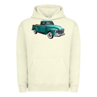 Pigment Pistachio western truck 34 view Urban Hoodie - FaDigitalArtStudio
