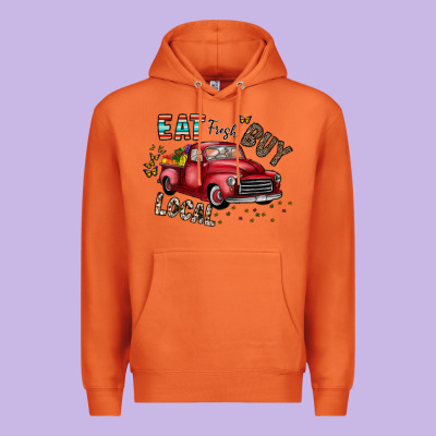 Eat Fresh Buy Local Premium Hoodie Designed By Cowhidedigitalart