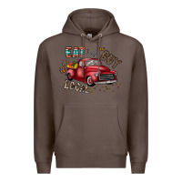 Coffee eat fresh buy local Premium Hoodie - CowhideDigitalArt