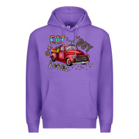 Purple eat fresh buy local Premium Hoodie - CowhideDigitalArt