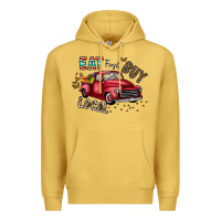 Antique Gold eat fresh buy local Premium Hoodie - CowhideDigitalArt