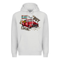Dove Grey eat fresh buy local Premium Hoodie - CowhideDigitalArt