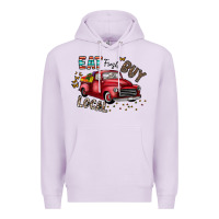 Lilac eat fresh buy local Premium Hoodie - CowhideDigitalArt