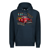 Navy eat fresh buy local Premium Hoodie - CowhideDigitalArt