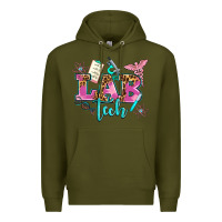 Army Green lab tech Premium Hoodie - AdoDesignShop