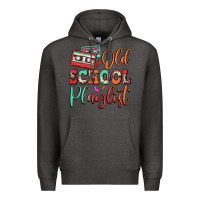 Charcoal Heather old school playlist cassette Premium Hoodie - FaDigitalArtStudio
