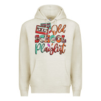 Oatmeal Heather old school playlist cassette Premium Hoodie - FaDigitalArtStudio
