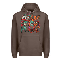 Coffee old school playlist cassette Premium Hoodie - FaDigitalArtStudio