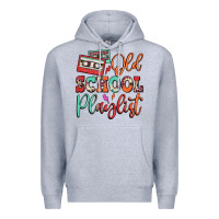 Heather Grey old school playlist cassette Premium Hoodie - FaDigitalArtStudio