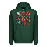 Sports Green old school playlist cassette Premium Hoodie - FaDigitalArtStudio