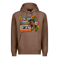 Chestnut rodeo sunflower cactus cassette Premium Hoodie - FaDigitalArtStudio