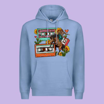 Rodeo Sunflower Cactus Cassette Premium Hoodie Designed By Fadigitalartstudio