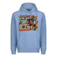 Colony Blue rodeo sunflower cactus cassette Premium Hoodie - FaDigitalArtStudio
