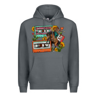 Rock rodeo sunflower cactus cassette Premium Hoodie - FaDigitalArtStudio