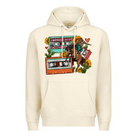 Sandshell rodeo sunflower cactus cassette Premium Hoodie - FaDigitalArtStudio