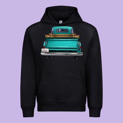 Western Truck Back View 2 Urban Hoodie Designed By Fadigitalartstudio
