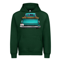 Forest Green western truck back view 2 Urban Hoodie - FaDigitalArtStudio