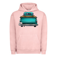 Pigment Salmon western truck back view 2 Urban Hoodie - FaDigitalArtStudio