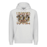 Dove Grey i survived 100 wild days of school Premium Hoodie - RacoonDesign