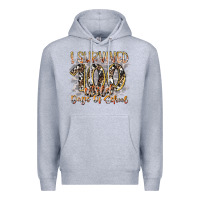 Heather Grey i survived 100 wild days of school Premium Hoodie - RacoonDesign