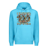 Ocean Blue i survived 100 wild days of school Premium Hoodie - RacoonDesign