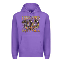 Purple i survived 100 wild days of school Premium Hoodie - RacoonDesign