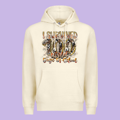 I Survived 100 Wild Days Of School Premium Hoodie Designed By Racoondesign