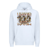 White i survived 100 wild days of school Premium Hoodie - RacoonDesign