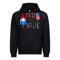 Black red white blue Urban Hoodie - CowhideDigitalArt
