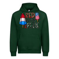 Forest Green red white blue Urban Hoodie - CowhideDigitalArt